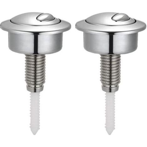 Lot de 2 boutons poussoirs à double chasse d'eau pour réservoir de toilettes Siamp pour Optima 49 Bouton poussoir à double chasse d'eau pour Twyford Vitra (1/4)