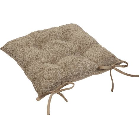 Funda de silla Soana Bouclette Lino beige 38x38cm - Atmosphera créateur d'intérieur