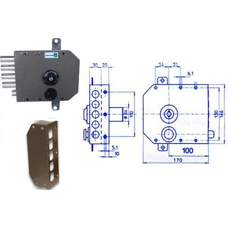 Verrouillage pour appliquer la pompe triple sans tiges gauches 30.630 E100 MOTTURA