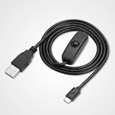 Micro-USB-Stromkabel mit Ein-/Ausschalter für Raspberry Pi 3, 2, B, B+, A