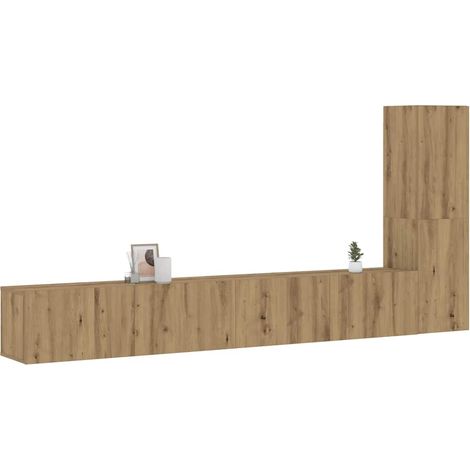 TV-Wandschränke 3 Stk. Artisan-Eiche Holzwerkstoff