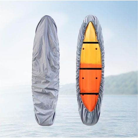 Housse de kayak imperméable en tissu Oxford, adaptée aux canoës, bateaux de pêche, etc., petite taille (3,1-3,5 mètres). (1/5)