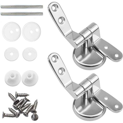 WC-Sitz-Scharnierbefestigungen, 2er-Pack Ersatz-WC-Sitzscharniere mit Aluminiumbefestigungen
