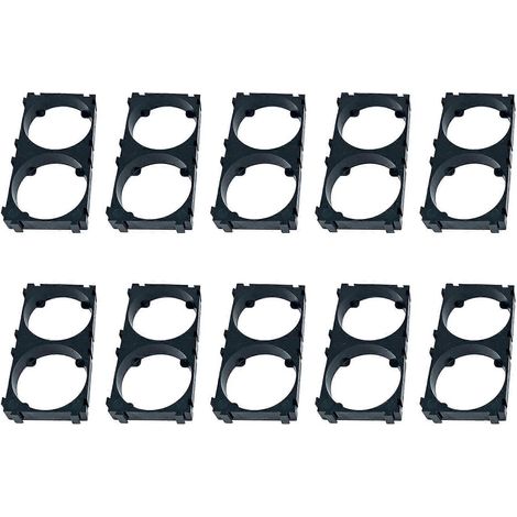 10 Pièces Support de Batterie 32650 en Plastique Sécurisé pour Montage 32650-1x2 (1/4)