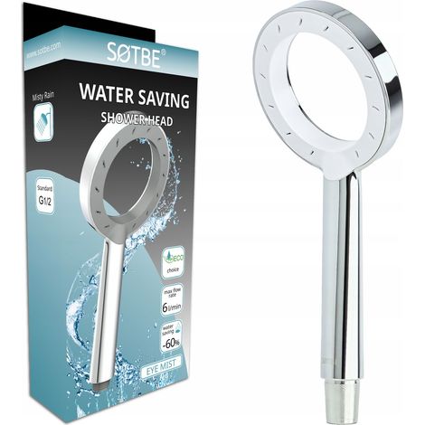 Cabezal de ducha de niebla fina ECO, ahorro de agua hasta un -60%, 6 l/min (1/5)