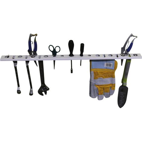 Habitat Et Jardin – Étagère en zinc pour abri de jardin métal 70 x 5 cm – Résistante aux UV et à la rouille – Optimise l'espace de rangement d'outils (1/2)