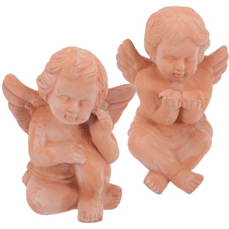 Lot de 2 adorables pots de fleurs lumineux décoratifs en céramique pour l'intérieur et l'extérieur (1/5)
