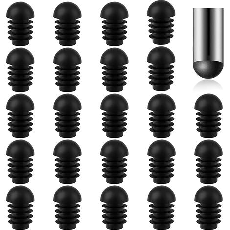 24 tappi rotondi con inserti tubolari in plastica di diametro esterno di 16 mm, tappi per gambe di sedie, tappi protettivi tubolari in plastica bombati (1/5)