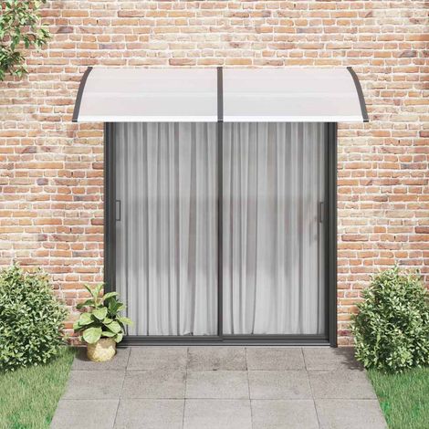 Auvent Marquise de porte, Store Banne pour porte, Noir 200 x 100 cm PC OIB8118E (1/5)