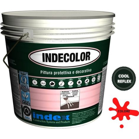 Indecolor cool reflex (rosso ral3009) pittura riflettente da 20 kg