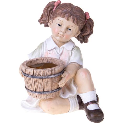 Pianta Artificiale Bambina in Ginocchio con Vaso 28 5 cm (1/5)