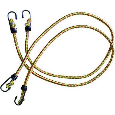 Juego de Cuerdas Elásticas Vigor, 2 piezas, Ganchos de acero 8x1500 mm
