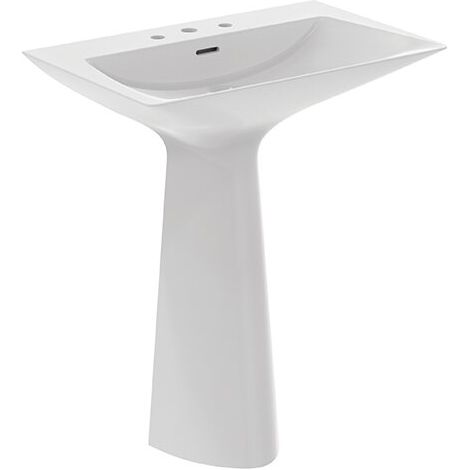 Lavabo colonne IS Tipo-Z 3HL avec vasque intégrée 740x470x900mm Blanc soie (1/2)
