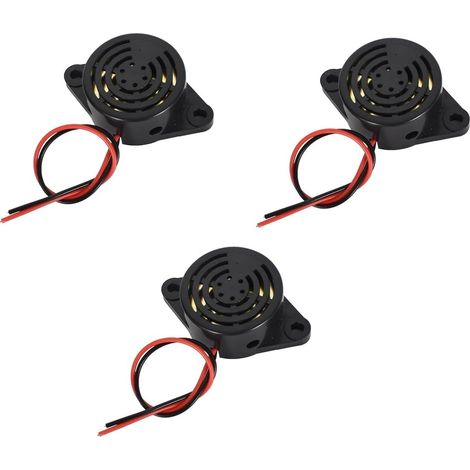 Lot de 3 alarmes électroniques pour l'été - CC 3 V 12 V 24 V - Piézo actif - 100 dB (1/5)