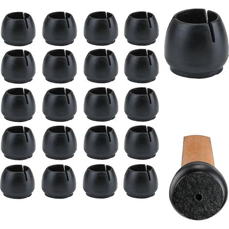 Lot de 20 protège-pieds de chaise en feutre, adaptés aux pieds de chaise (1/5)