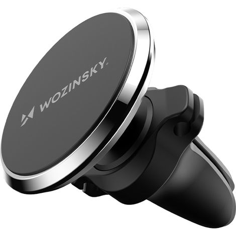 Soporte magnético para teléfono para rejilla de ventilación del coche, negro (1/5)