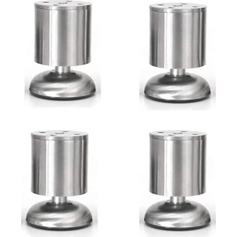 Set mit 4 verstellbaren Möbelfüßen aus Edelstahl, 8 cm (1/5)