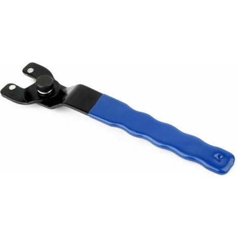 Winkelschleiferschlüssel, Winkelschleiferschlüssel, Winkelspannfutterschlüssel, mit Kunststoffgriff, für Winkelschleifer, Sicherungsmutter mit Schlüssel (blau)