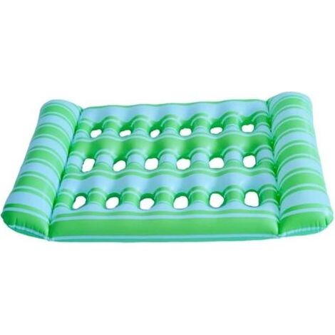 Hamac Gonflable Piscine,Matelas Flottant,Matelas gonflable aquatique flottant, matelas pneumatique pliable pour piscine et baignade en extérieur, vert (1/4)