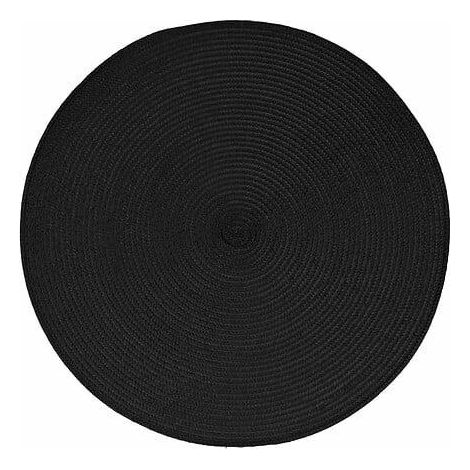 38 cm geflochtenes Tischset SCHWARZ (1/4)