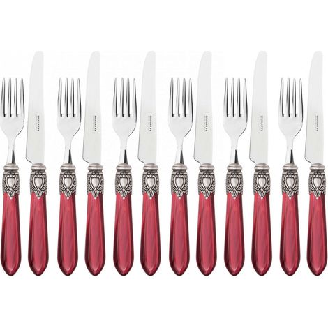 OXFORD Ghiera Argento Antico, Posate Set 12 Pz Frutta, Scatola (1/2)