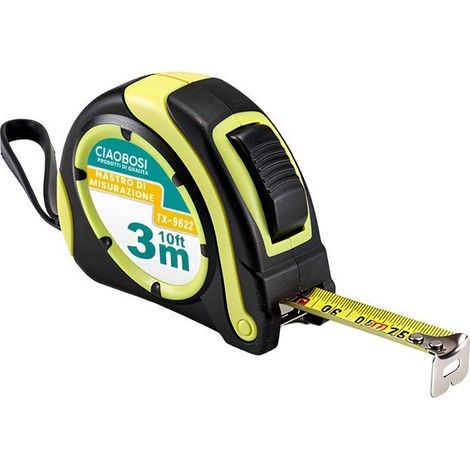 Mètre ruban - AVIZAR - 3 m - Ruban acier durable - Boîtier ABS anti-chocs - Auto-verrouillage (1/5)