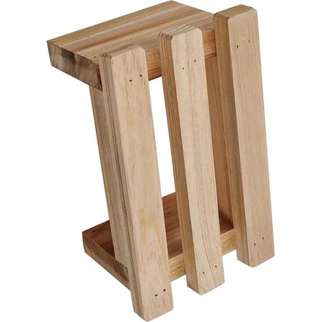 Tabouret en Bois Massif 30x20 Cm Marchepied Antidérapant pour Garçon Et Filles Et Adultes Usage Domestique Repose-Pieds Multifonctionnel Stable Et Compact (1/5)