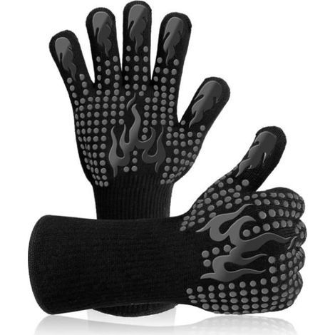 Grillhandschuhe – Universal – 32 cm – Hitzebeständig bis 800 °C – Rutschfest (1/4)