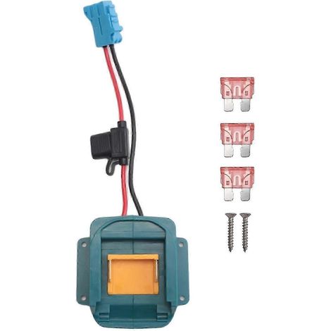 Adaptateur de batterie 18 cellules compatible avec les voitures jouets électriques 12 volts, avec connecteur de faisceau de câbles et fusible version 0428. (1/5)