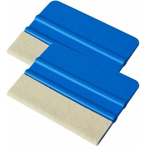 One high-quality 4-inch felt squeegee for vinyl car wraps, tinting film application tool with wool felt edge - Soft blue PP squeegee (1/5)