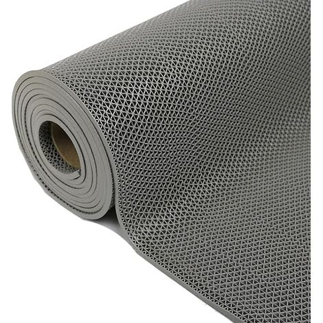 Floor Mat 500 x 90 cm 5.5mm Thick PVC Non Slip Commercial Mat Hollow Mesh Mat for Wet Areas Kitchen Pool Laundry Room Restaurant Grey (1/5)