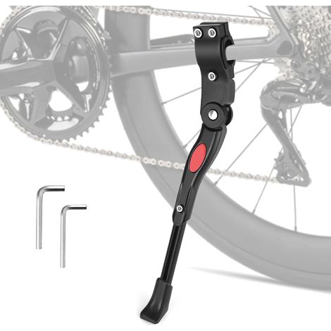 Caballete para bicicleta, ajustable de 24 a 29 pulgadas, de aleación de aluminio, con altura regulable y patas de goma antideslizantes, apto para bicicletas urbanas, eléctricas y de montaña, color neg (1/5)