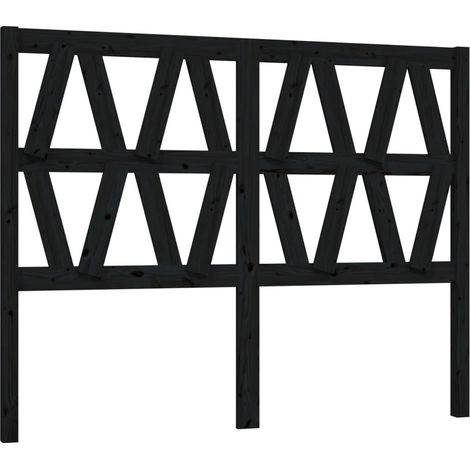 Maison Exclusive - Kopfteil Schwarz 126x4x100 cm Massivholz Kiefe