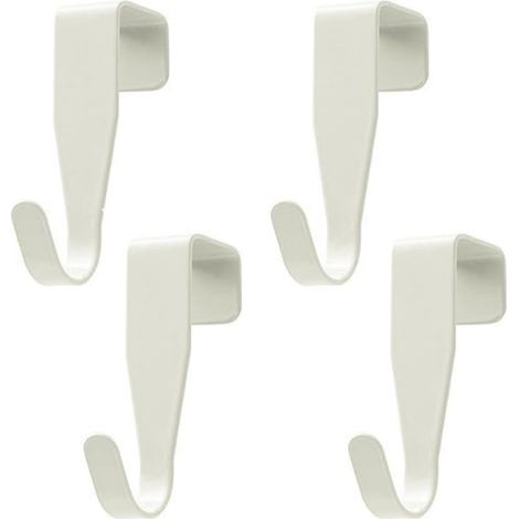 4 Crochets de Porte, Crochets à Suspendre, Crochets pour Vêtements, Suspension Stable, Sans Perçage, Convient aux Portes Standard (Blanc) (1/5)