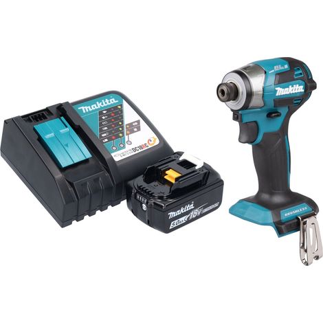 Llave de impacto sin cable Makita DTD 173 RT1 18 V 180 Nm 1/4" sin escobillas + 1x batería recargable 5,0 Ah + cargador