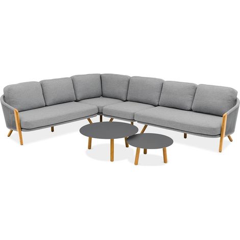 Set di mobili da giardino angolare Haven 331x255 Zumm antracite Homms (1/5)