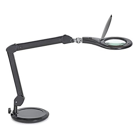 MAUL LAMPE LOUPE MAULMACRO LAMPE LED AVEC SUPPORT POUR TRAVAIL PRÉCIS EN ATELIER, BUREAU ET CABINETS MÉDICAUX LAMPE DE JOUR