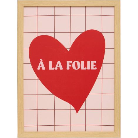 Poster incorniciato carine 21x30 cm rosa - Atmosphera créateur d'intérieur (1/3)