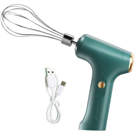Batteur à main sans fil, fouet électrique, batteur électrique portatif rechargeable par USB, mono-étage (tête simple/double tête)