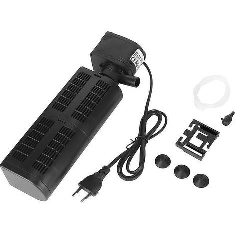 Filtre 3-en-1 avec pompe à oxygène et aération pour aquarium, diffusion d'air et filtration d'eau, accessoire essentiel pour bassin et réservoir à poissons, modèle universel. (1/5)
