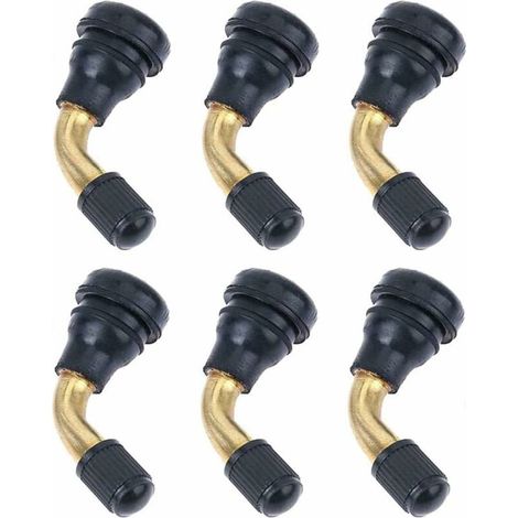6pcs Tige de valve de pneu sans chambre Adaptateur d'extension de valve de pneu Tige d'adaptateur de valve de pneu Extension de tige Jante de roue Pneu Tige de valve d'air pour vélo électrique Moto