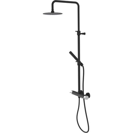 ULTRAMIX Set de douche combiné avec mitigeur, noir mat/chrome