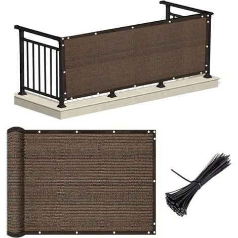 Filet de Sécurité pour Clôture 1m x 2m - Toile d'ombrage Balcon - Protection Solaire et Poussière - Multi-usage Extérieur (1/5)