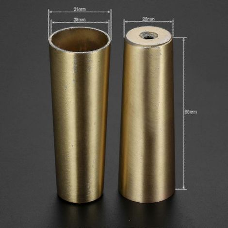 Embouts de pieds de meubles, embouts de pieds en cuivre pur, protections pour pieds de table et de chaise 4 (1/5)