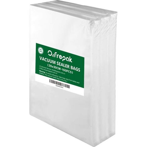 100 Food Vacuum Bags 20 x 30 cm BPA Free LFGB Freezer (1/5)