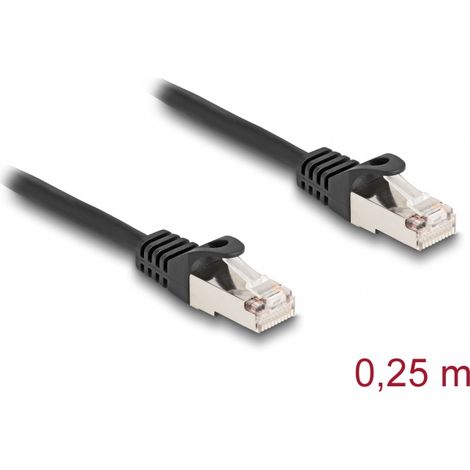 Delock Cable RJ50 macho a RJ50 macho S/FTP 0,25 m negro