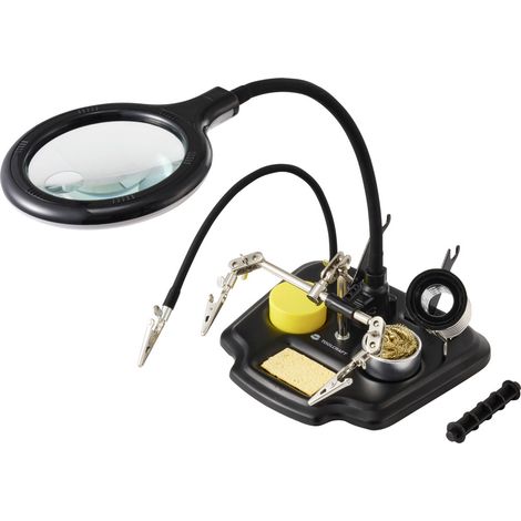 TOOLCRAFT TO-7580322 TOOLCRAFT LED-Lupenleuchte mit 3. Hand Vergrößerungsfaktor=1.75 x, 4 x 100 mm 2 (1/5)