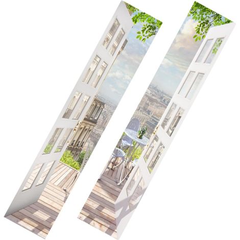 Autocollant De Porte Motif Paysage Autocollants Décoratifs Amovibles Pour (1/5)