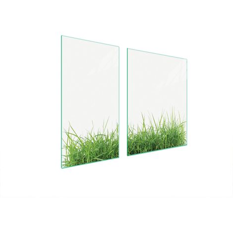 PLAQUE DE PROTECTION EN VERRE POUR POÊLE 90x52 BLANC (1/5)