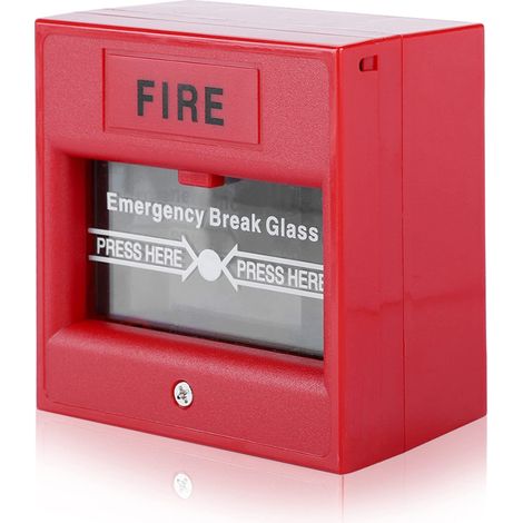 Bouton dalarme, Bouton dalarme en Plastique pour Bouton de Family Office, Bouton de dégagement du Bouton dalarme dincendie pour Sortie de Secours.